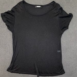 Reformation sheer black tee